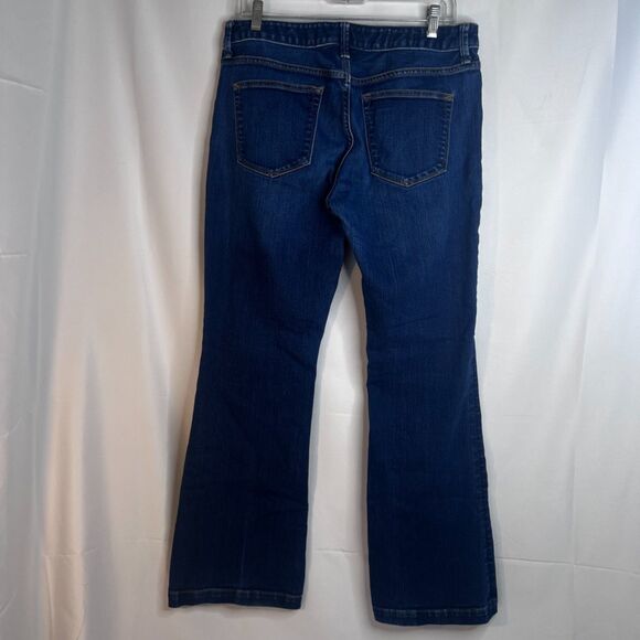 GAP Long & Lean Trouser Denim Blue Jeans Flare Size 30R - Picture 2 of 11